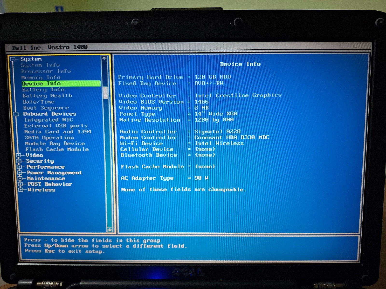Dell Vostro 1400 Laptop Notebook 14.1″ 2GB 120GB SSD Windows XP Office Charger