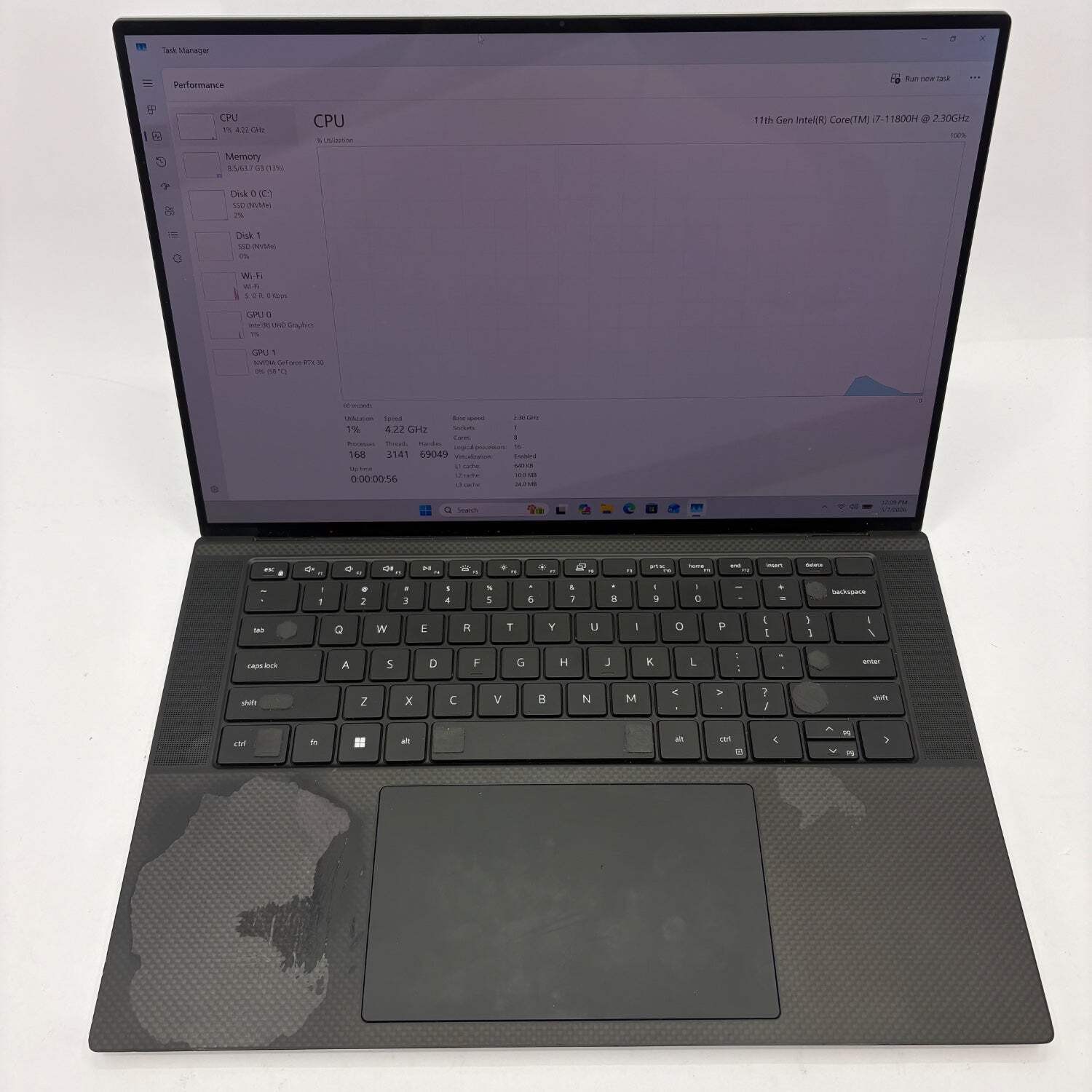 Dell XPS 15 9510 15.6″ i7-11800H 2.3GHz 64GB RAM 1TB SSD GeForce RTX 3050 Ti