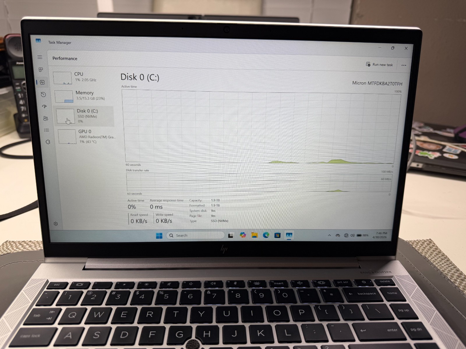 hp elitebook 845 G8 LAPTOP,AMD RYZEN 5 PRO, 16GB RAM 2T M.2