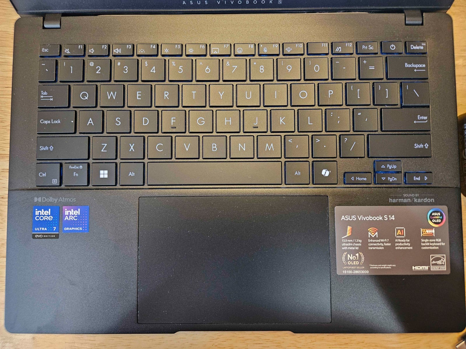 ASUS S5406SA-WH79 Vivobook S 14 14″ WUXGA Ultra 7 258V 2.2GHz Intel Arc Graphics
