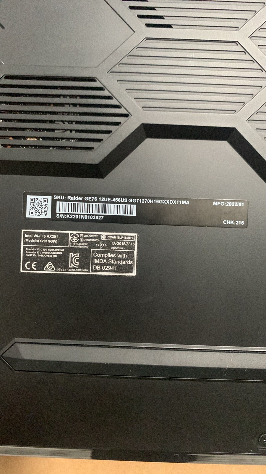 ✅💻 MSI Raider GE76 12UE 17.3″ i7-12700H 16GB DDR5 1 TB SSD RTX 3060 Win 11