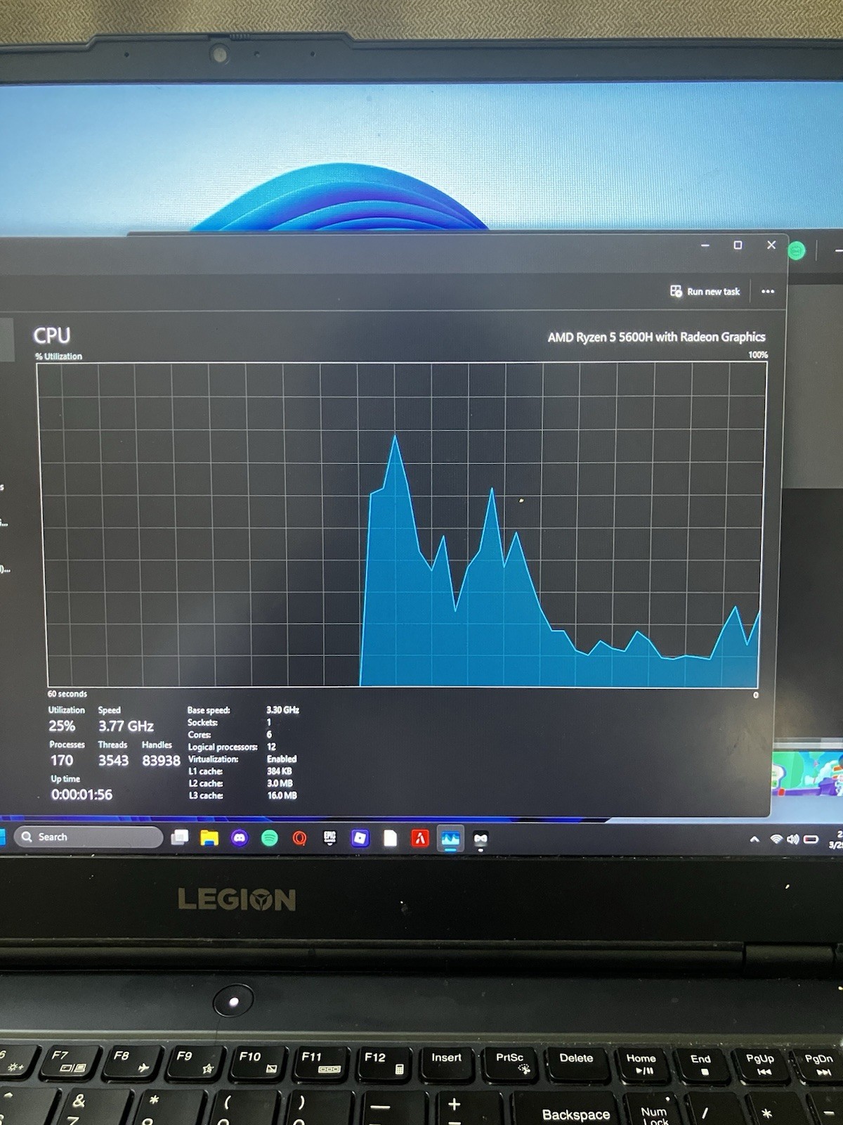 Lenovo Legion 5 17ACH6H Ryzen 5 5600H 16GB 512GB SSD GTX 1650 17″