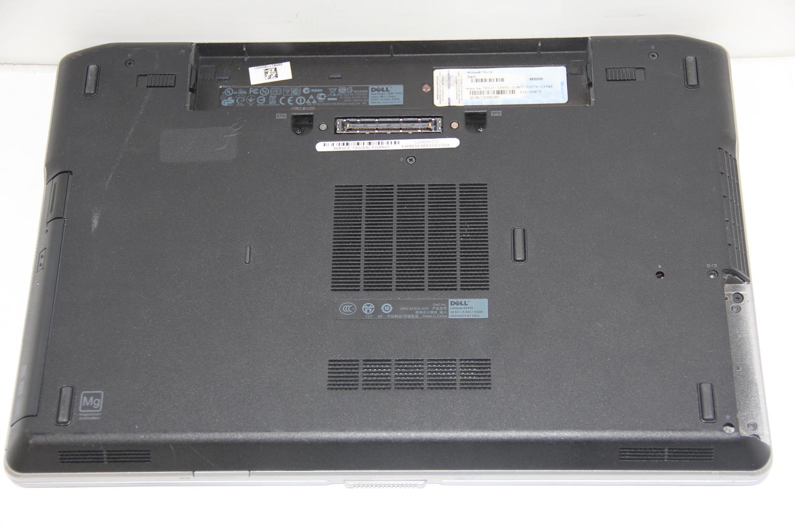 DELL LATITUDE E6430 Core i7 2.60GHz 8GB RAM DVD-RW No HDD No Battery 14″ Laptop