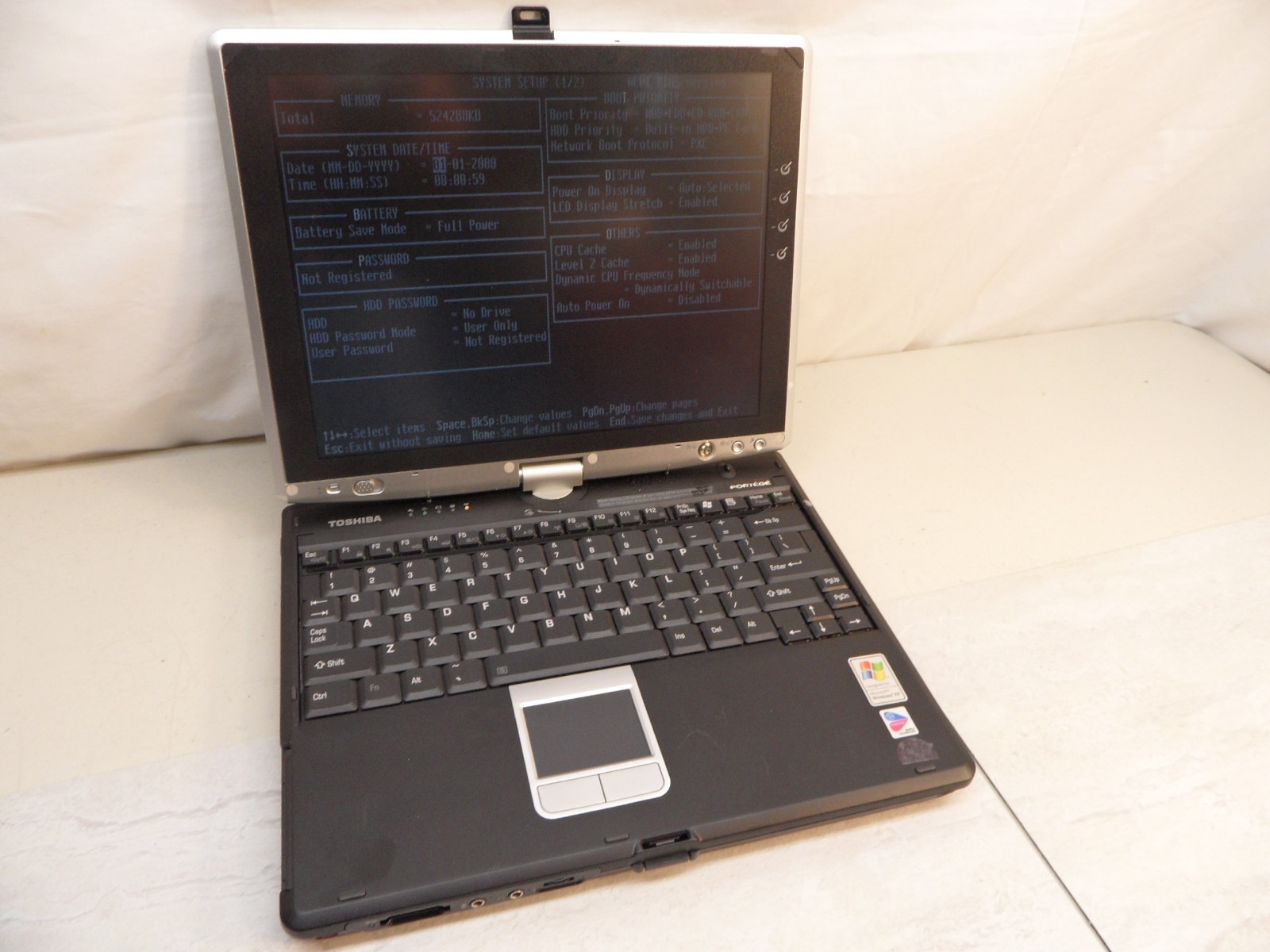 Toshiba Portege M200 PPM20U-004JD4 Parts Laptop 1.7Ghz No Hd Post Bios