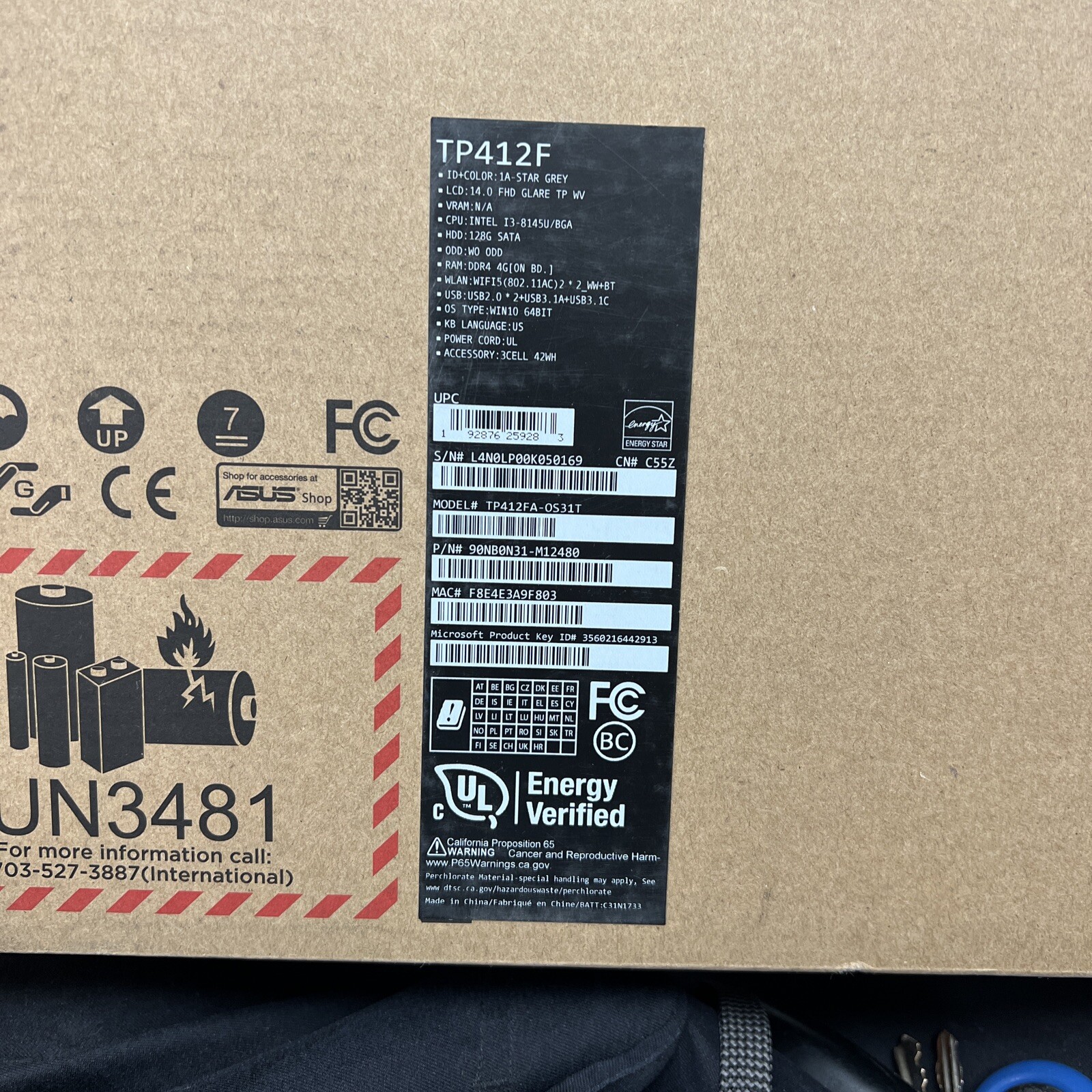 ASUS VivoBook 14 inch (128GB, Intel Core i3 8th Gen., 3.90GHz, 4GB)…