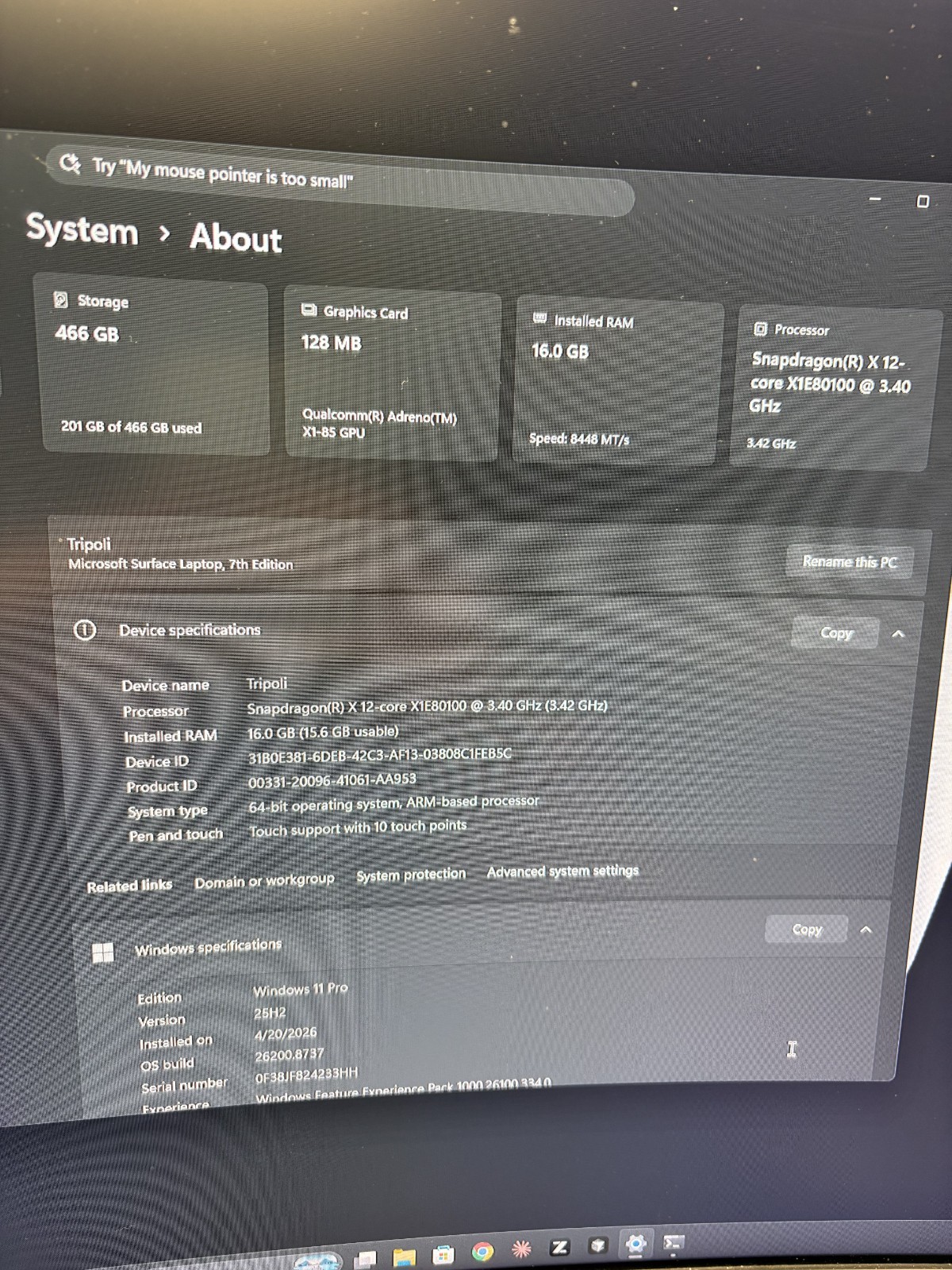 Microsoft Surface Laptop 7 13.8″ Snapdragon X Elite 3.4GHz 16GB RAM 500GB NVME