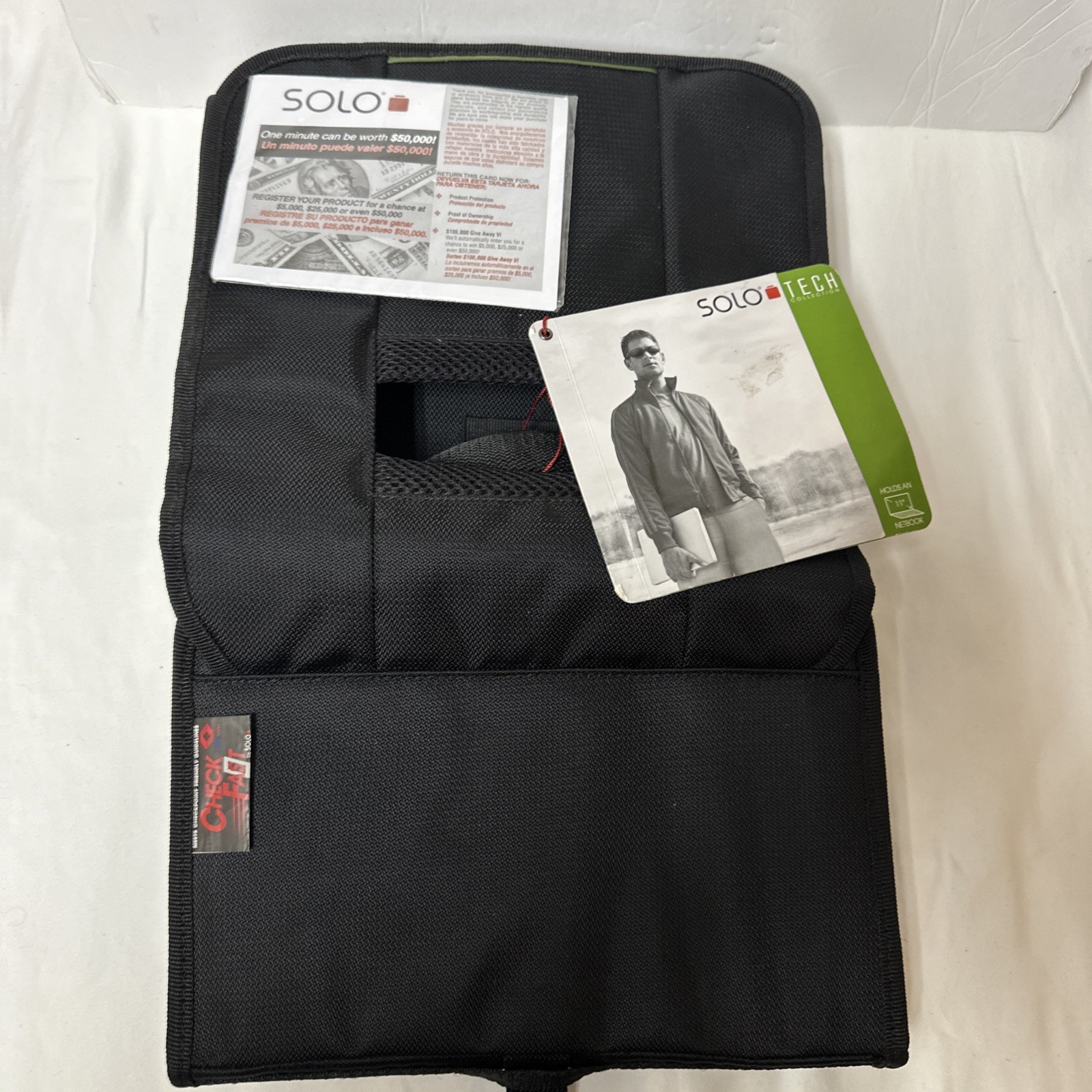 NEW! Solo Tech Check Fast Security TCA511-4 11.5 x 9 Multi Purpose Case Bag.