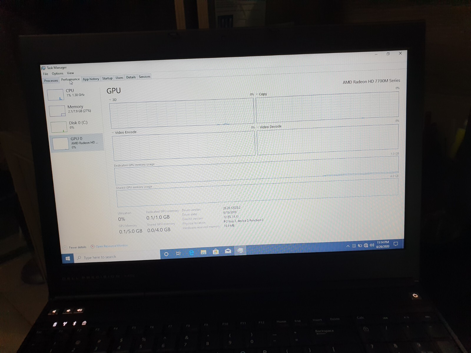 Dell Precision M4700 FHD Core i5-3320M 2.60 GHz 8GB RAM 1TB HDD AMD M7700 Win 10