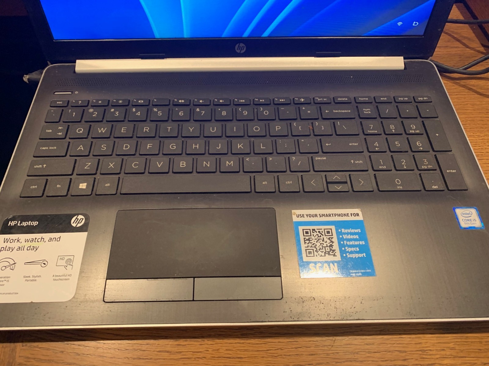 HP Laptop 15-DA1047NR 15.6″ i5-8265U 8GB DDR4-2400 SDRAM 1TB 5400 rpm SATA HDD