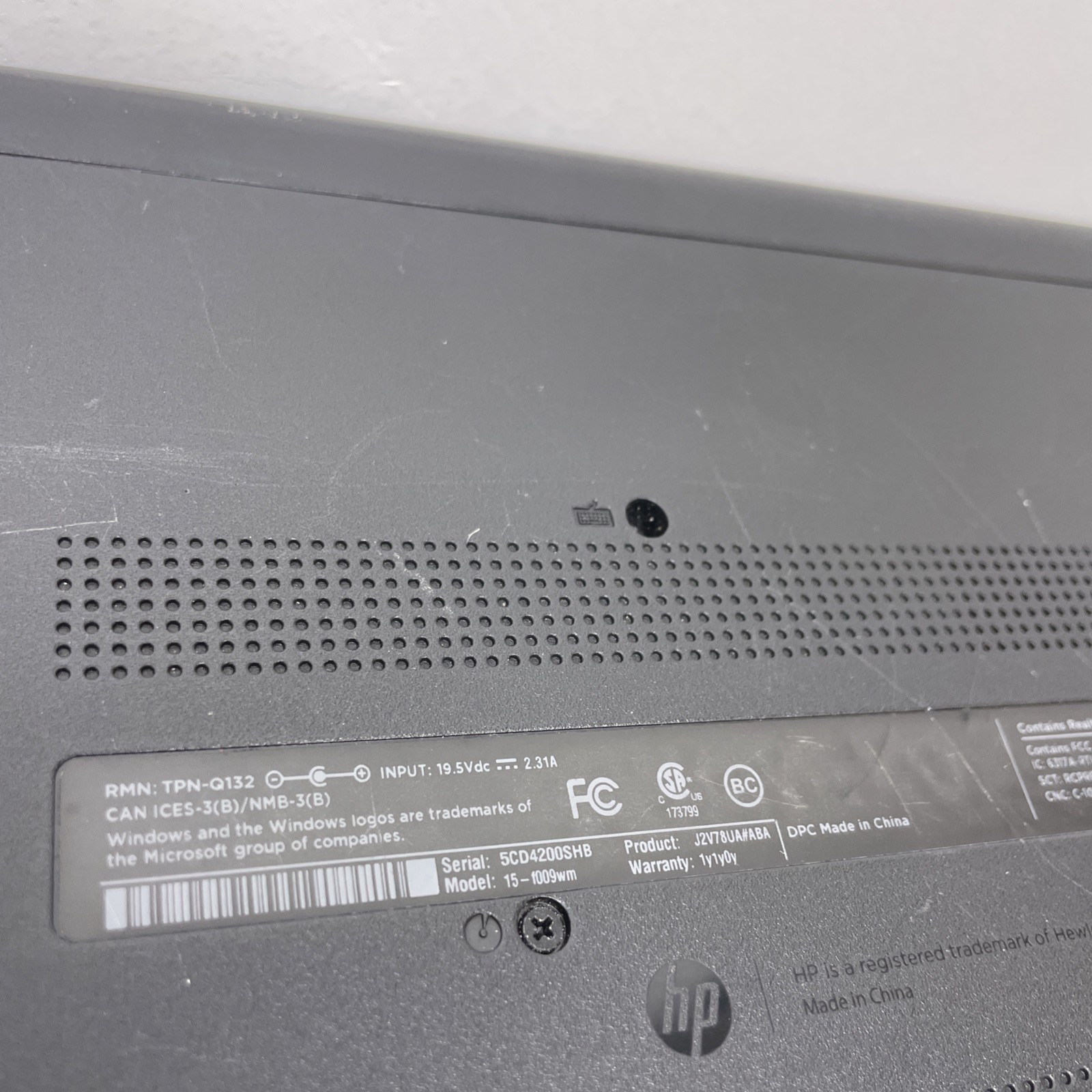 HP Laptop 15-F009WM 15.6″ AMD E1-2100 1.0GHz 4GB RAM 500GB HDD – BAD BATTERY