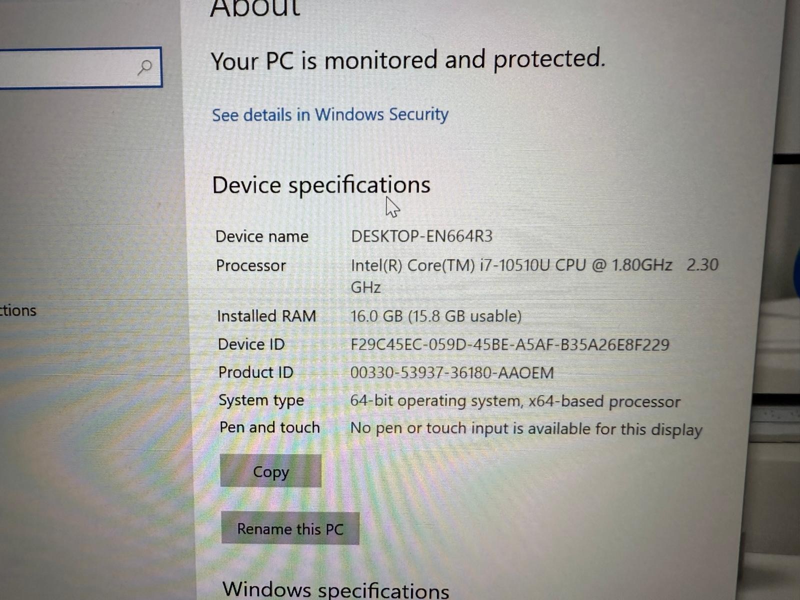 HP Elitebook 840 G7 i7-10510U 1.8GHz 16 GB RAM 512 GB SSD Laptop