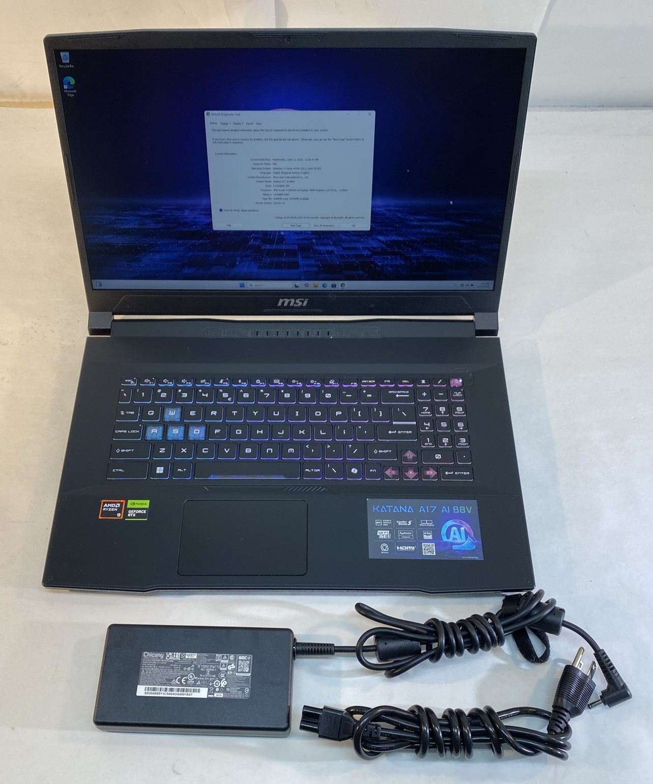 Msi Katana A17 AI Ryzen B8V
