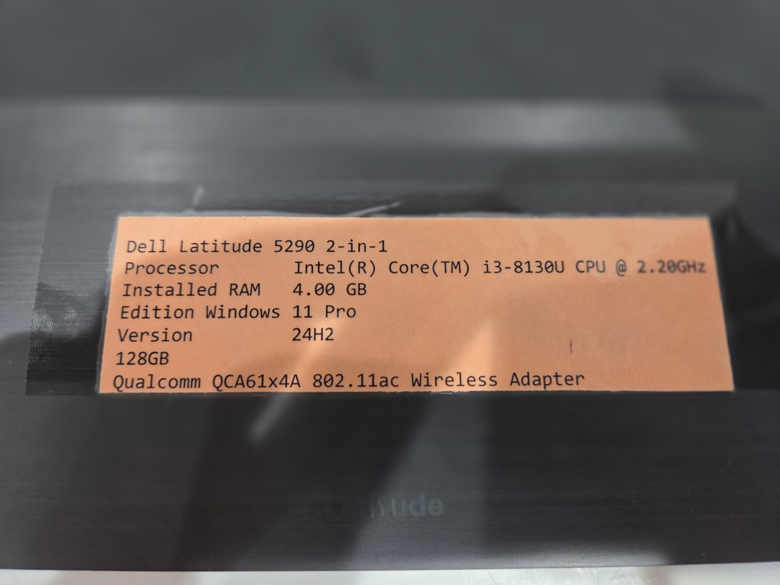 Dell Latitude 5290 2-in-1 12.3″ WUXGA Touch i3-8130U 4GB 128GB SSD IR Cam W11Pro