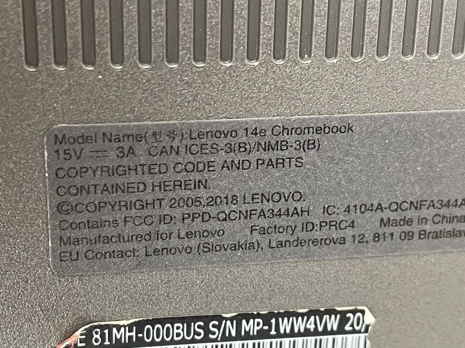 Lenovo 14e Chromebook 14″ AMD A4-9120C 4GB DDR4 32GB