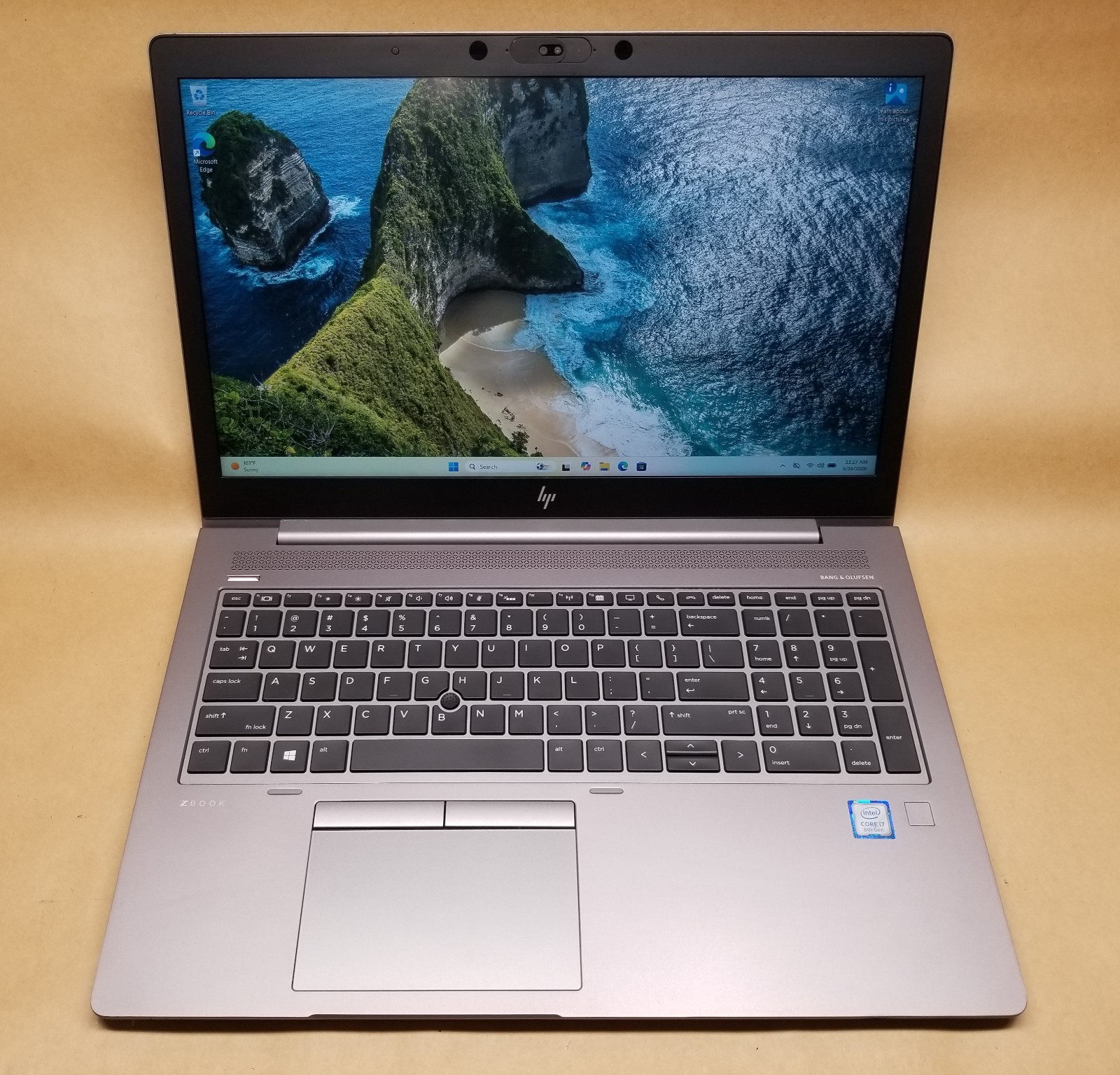 HP Zbook 15u G5 15.6″ Laptop i7-8550U,16GB RAM 256GB SSD PRO WX 3100 WIN 11 PRO