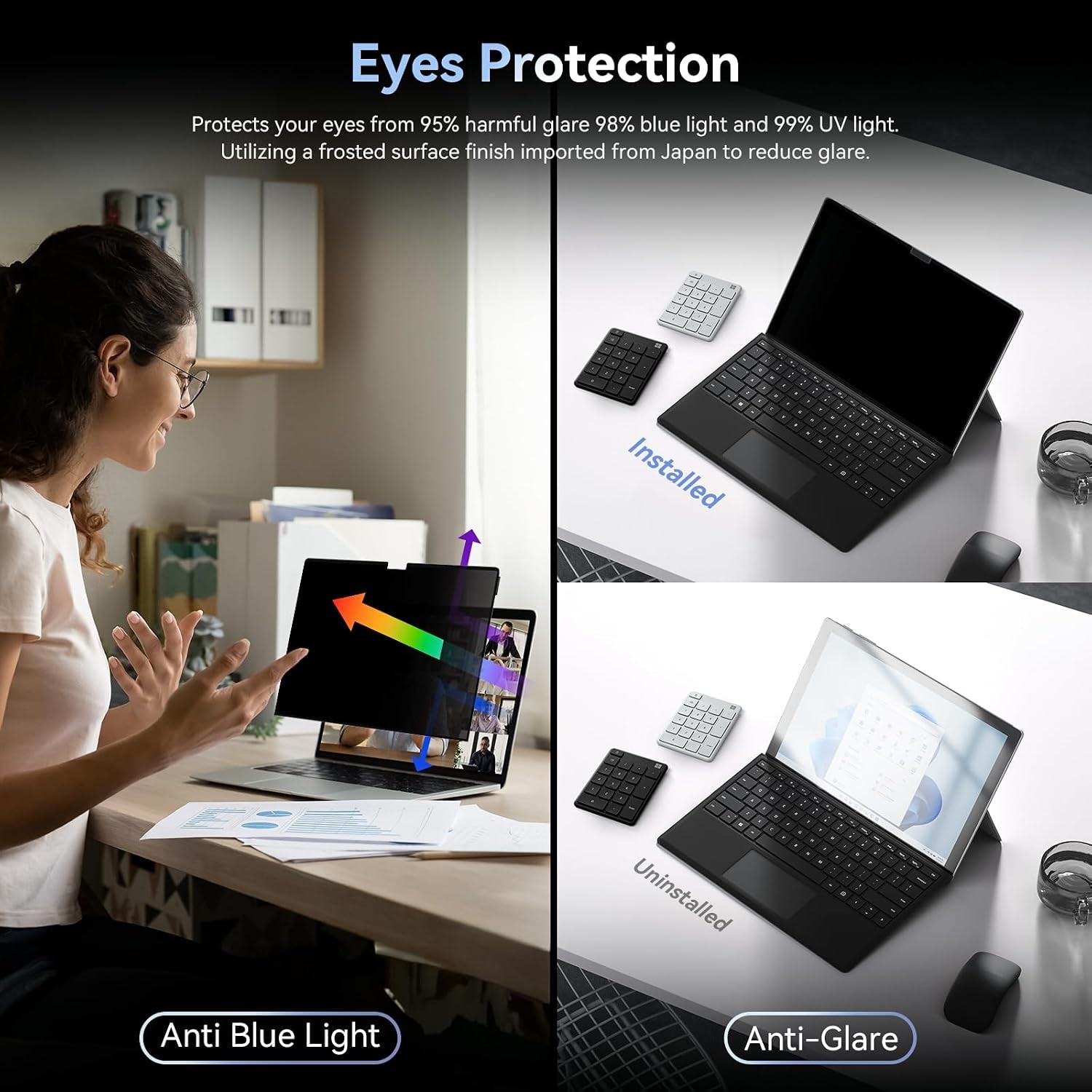 Privacy Filter Compatible with 13.5 Inch Surface Laptop 6/5/4/3/2/1, Anti-Glare