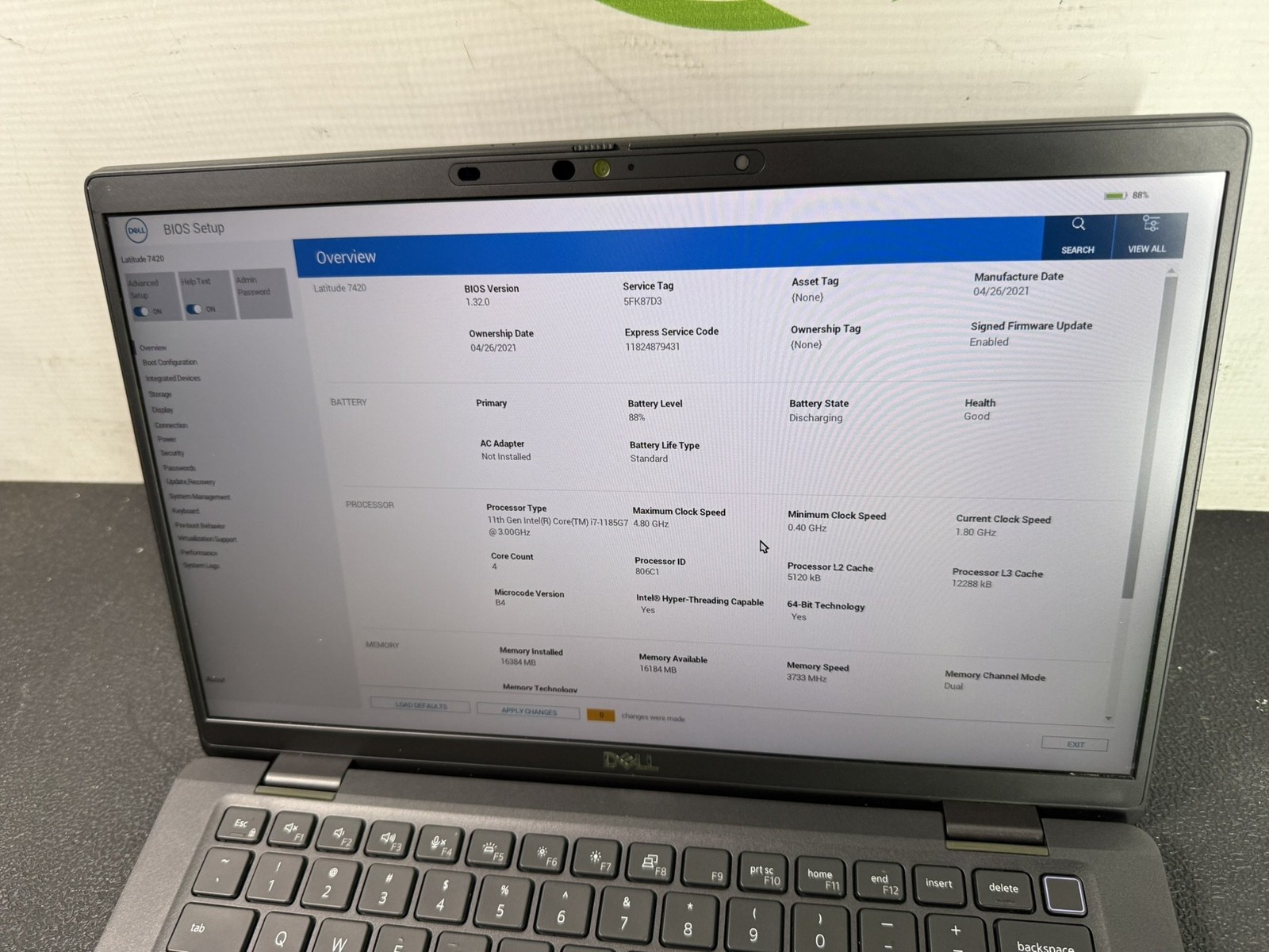Dell Latitude 7420 14″ i7-1185G7 3.00GHz 16GB DDR4 256GB SSD – READ