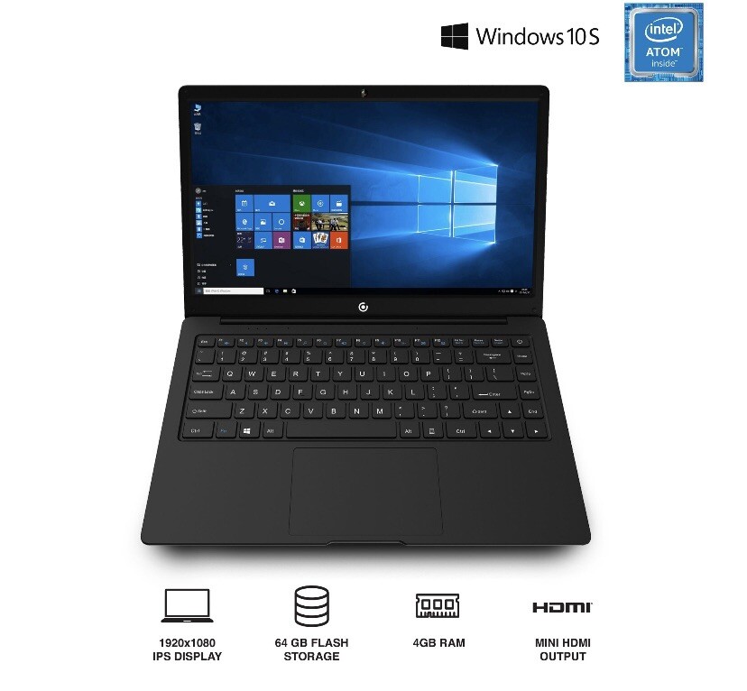 Core Innovations 14” Notebook – 4GB Ram – 64GB SSD – 1920 x 1080 – Windows 10 S