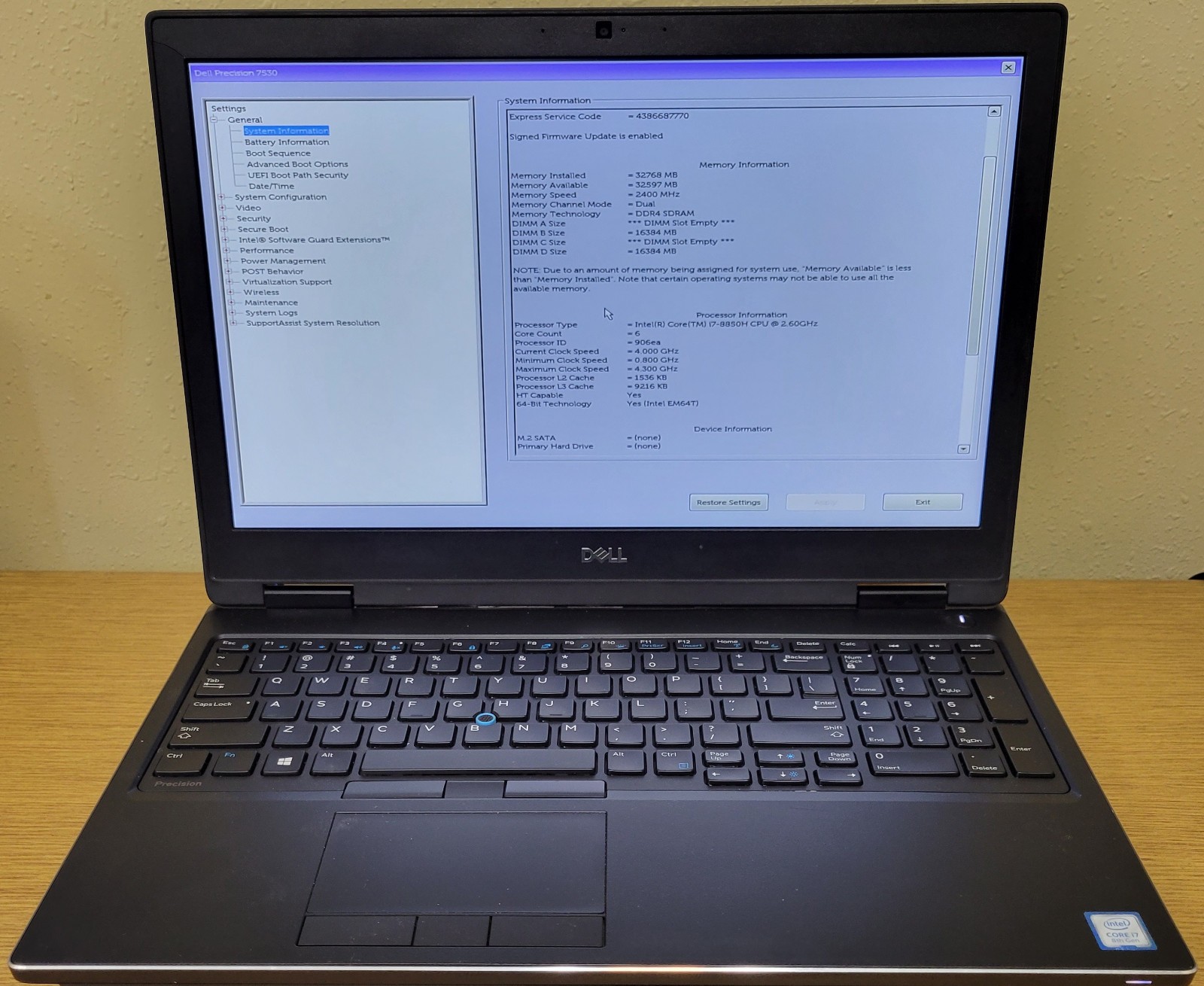 (Lot of 2)Dell Precision 7530 I7-8850H 2.60GHz 16/32GB Quadro P2000 No OS/SSD