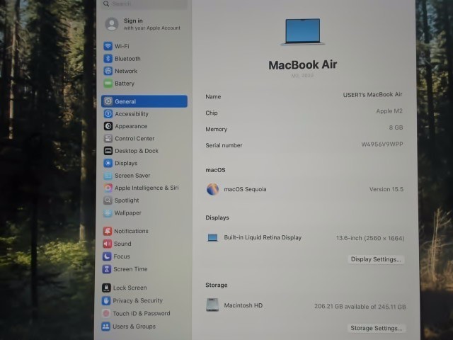 APPLE MACBOOK AIR A2681 (ALS029857)