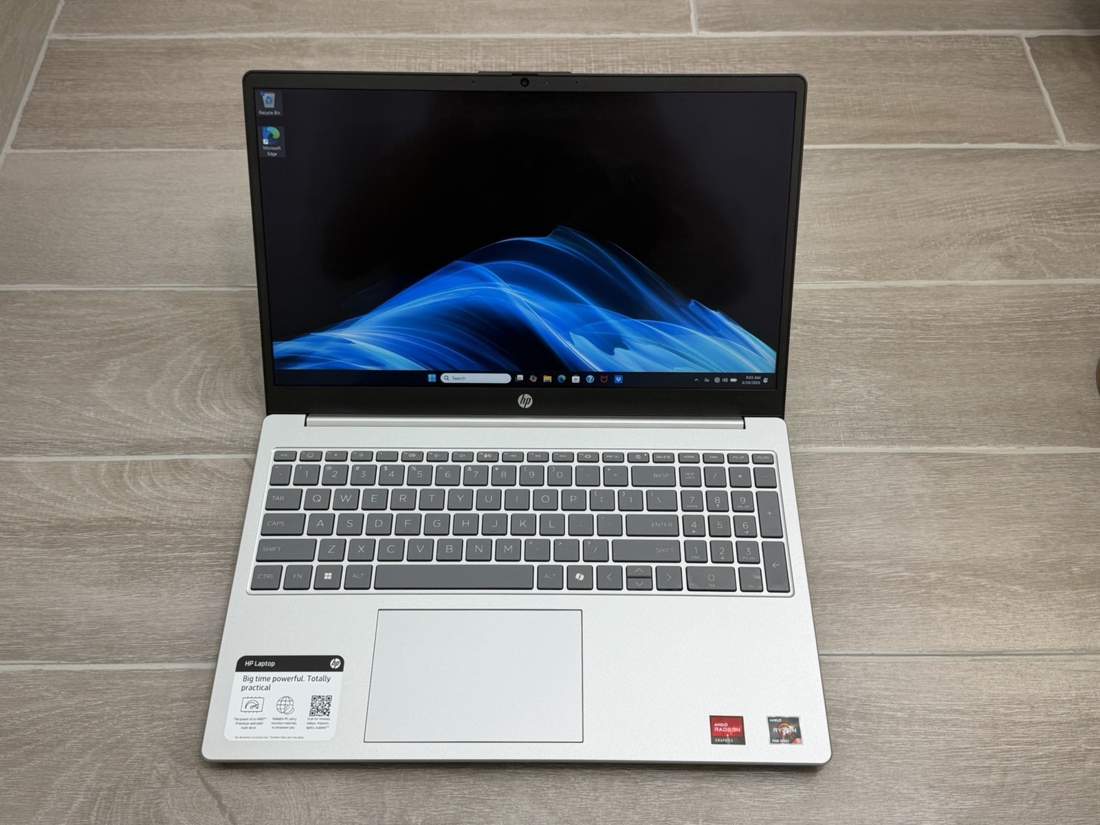 HP 15-FC0025WM 15.6″ Touch Laptop Ryzen 5 7520U 8GB RAM 256GB NVMe SSD Win-11