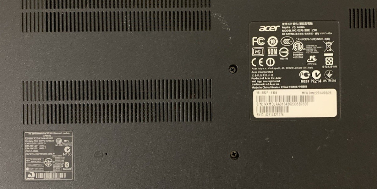 Lot Of 3 Mixed Acer Aspire Laptops For Parts