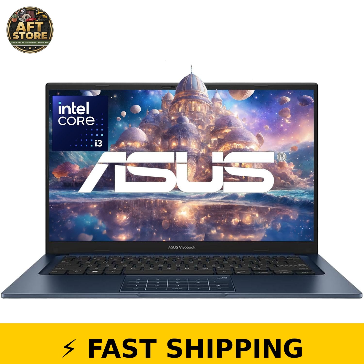WOWPC ASUS VivoBook 14″ Laptop Intel i3 16GB RAM Win 11 Quiet Blue