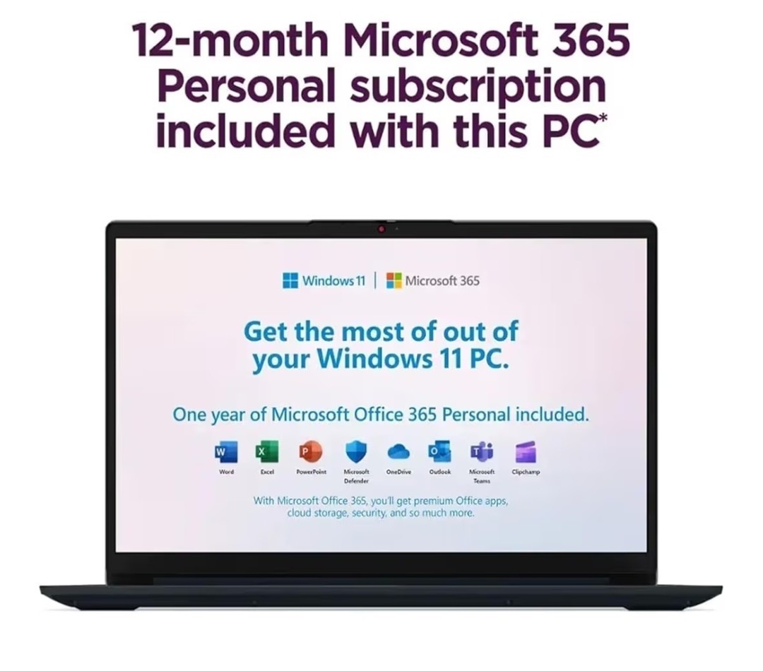 Lenovo IdeaPad Slim 3i 15.6″ FHD Laptop, Intel Processor, Win 11, 8GB DDR5 RAM