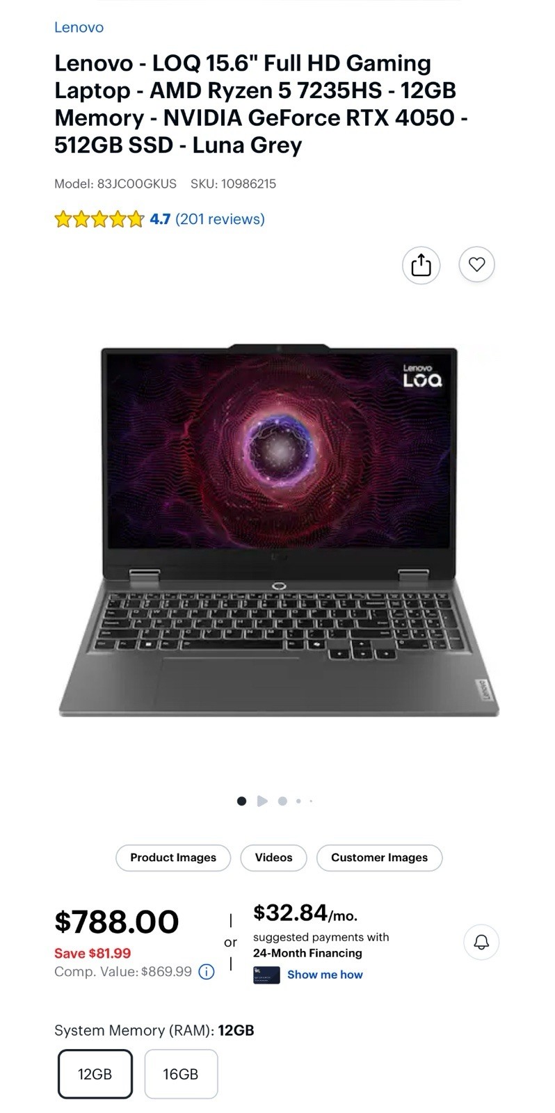Lenovo Gaming Laptop (Brand New in Box)