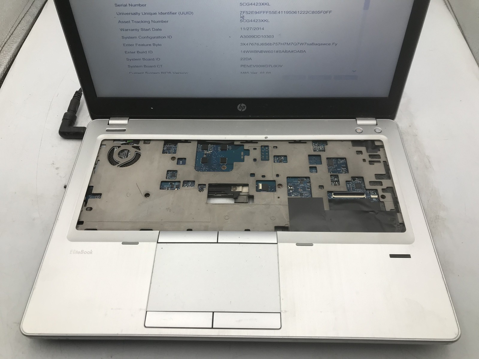 HP ELITEBOOK 9480M – BOOTS TO BIOS – INTEL I5 4TH GEN – NO RAM – READ DESC – BB!