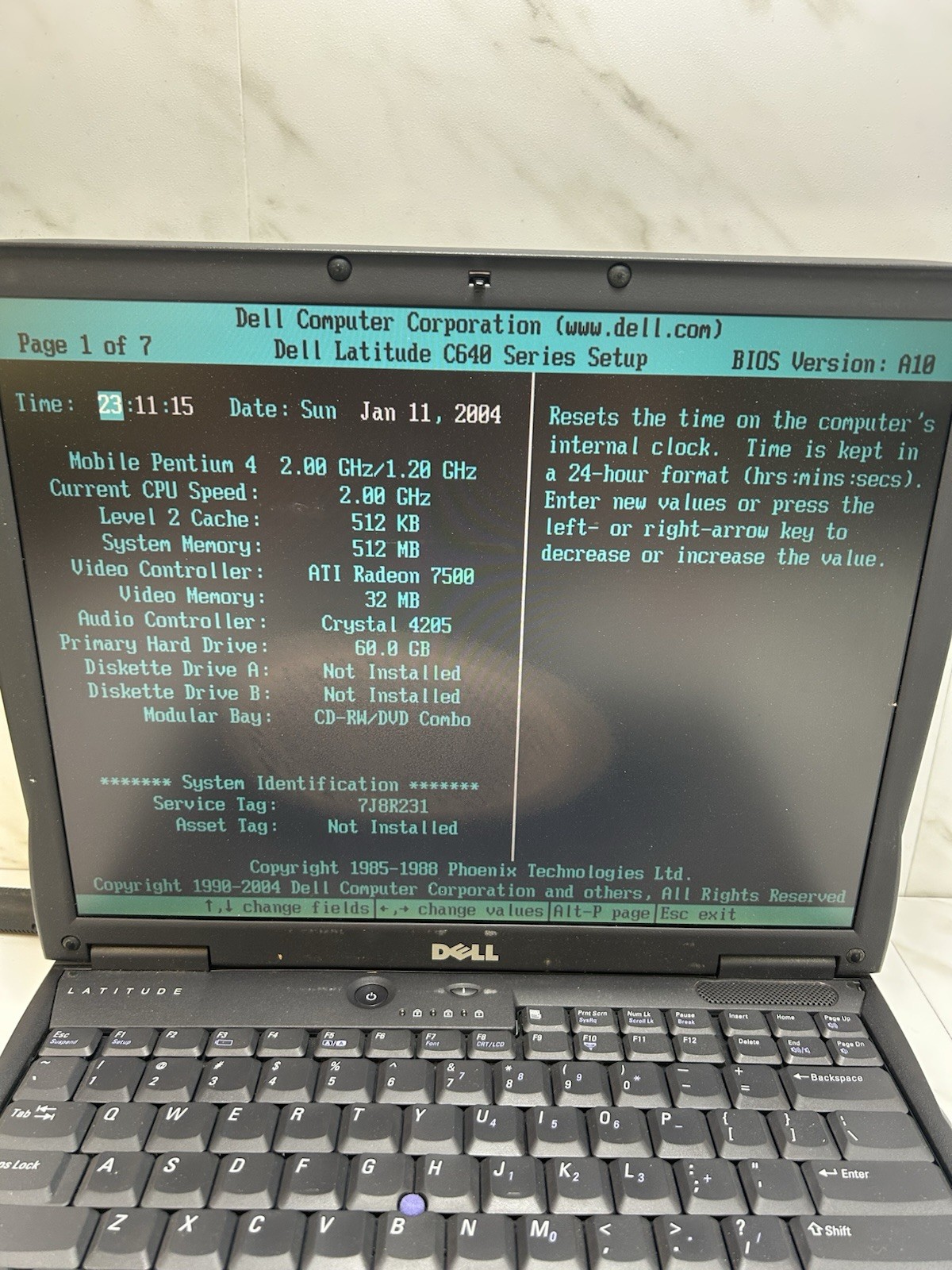 Dell Latitude C640 Laptop Pentium 4 M 1.8GHZ Windows XP Professional 512MB RAM