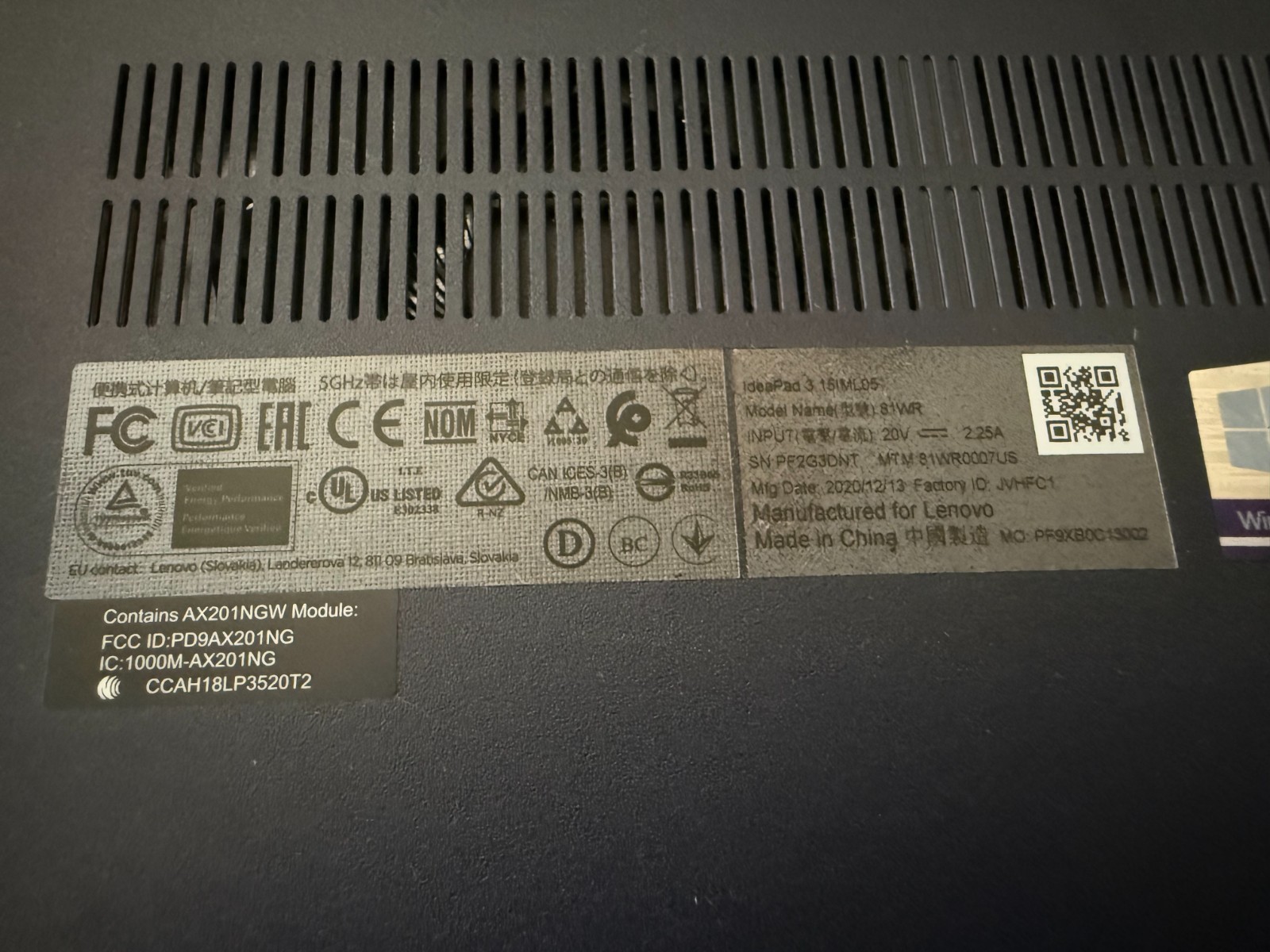 Lenovo IdeaPad 3 15IML05 15.6″ i5-10210U 12GB RAM 512GB SSD Windows 11 Laptop