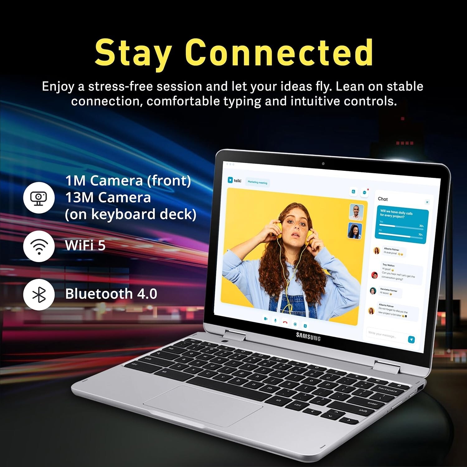 Samsung 12.2″ Chromebook 2-in-1 4GB RAM 64GB eMMC with SD card