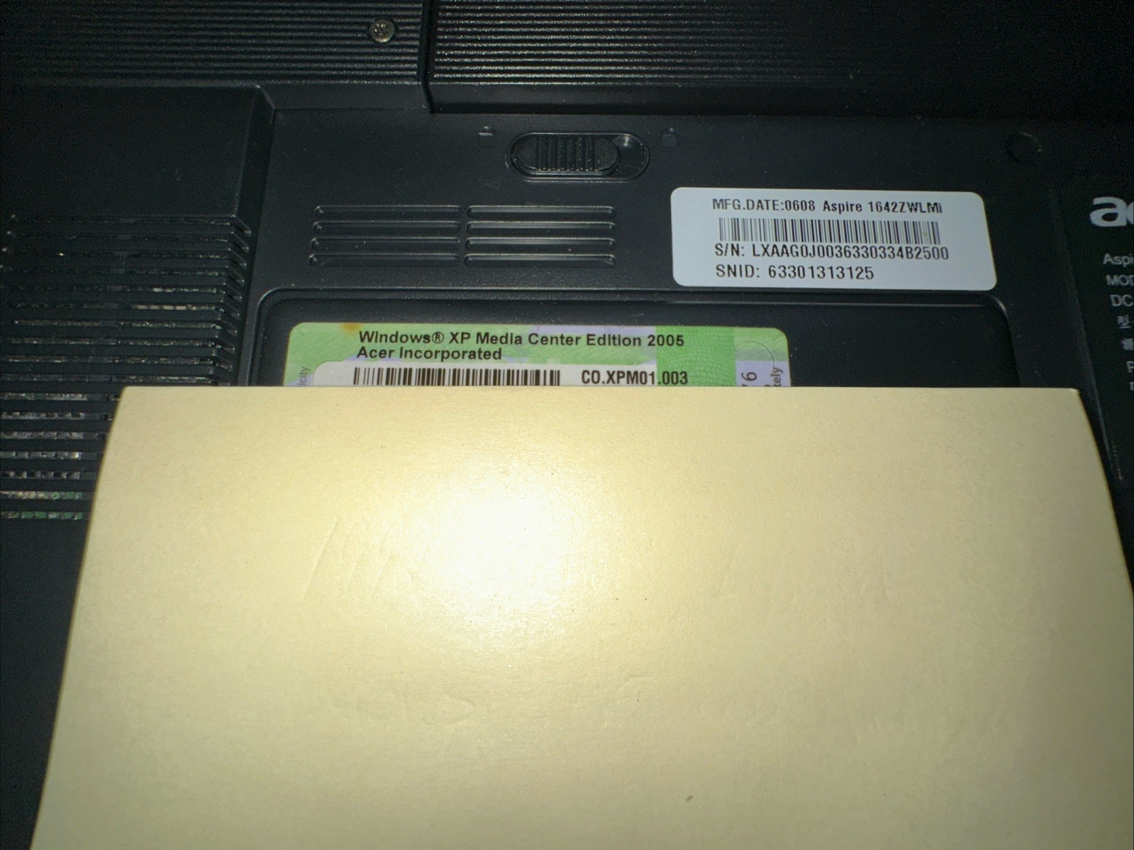 Acer Aspire 1640Z Intel Pentium M Centrino – 1GB RAM – Win XP Works