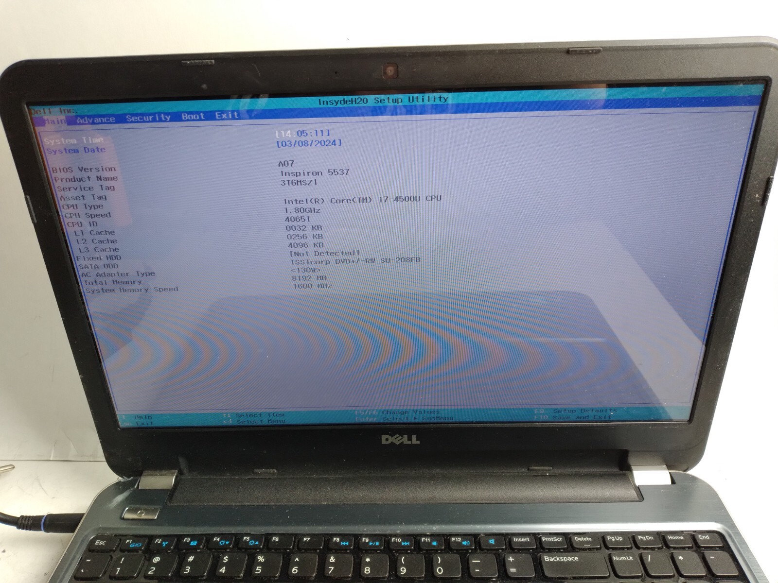 Dell Inspiron 5537 w/i7-4500U, 8GB RAM, 15.6″ Laptop for Parts & Repair *READ*
