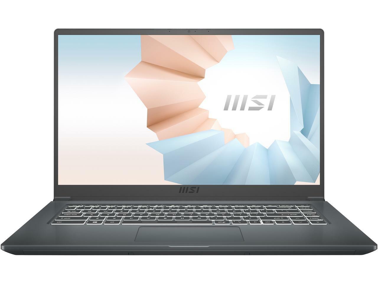 New MSI Modern 15 A11MU-652 15.6” FHD Laptop Intel i7-1195G7 8GB 1TB Iris Xe