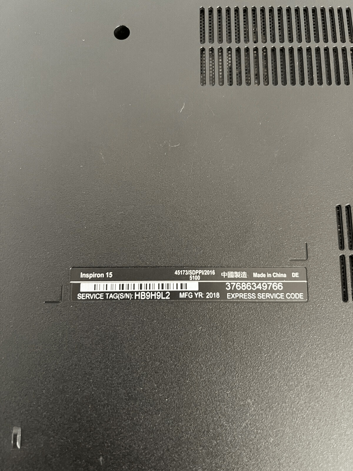 Dell Inspiron 15 3000 Laptop AMD A6‑9200U 4GB RAM No Hard Drive
