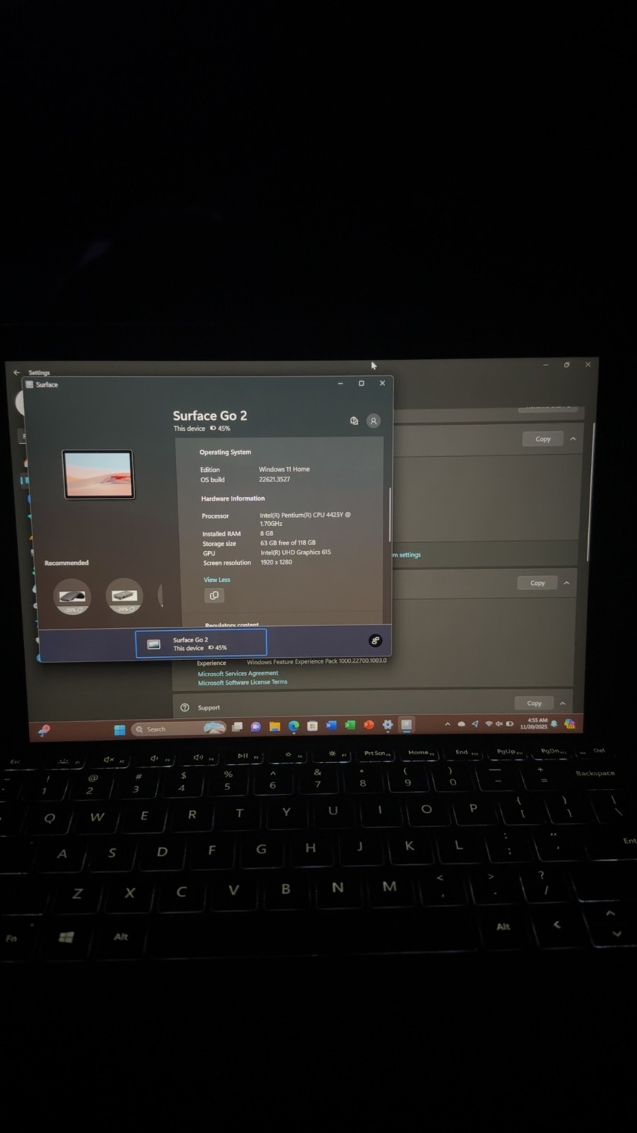 Microsoft surface go 2 model 1901