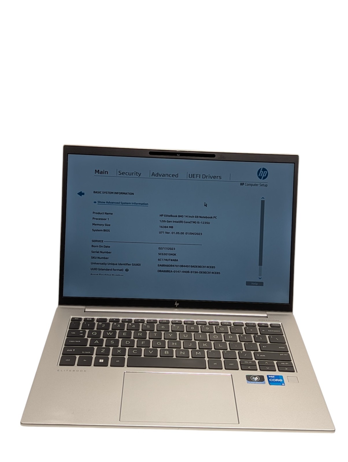 HP EliteBook 840 G9 i5-1235U 14 16GB RAM 512GB SSD Grade C Low Battery