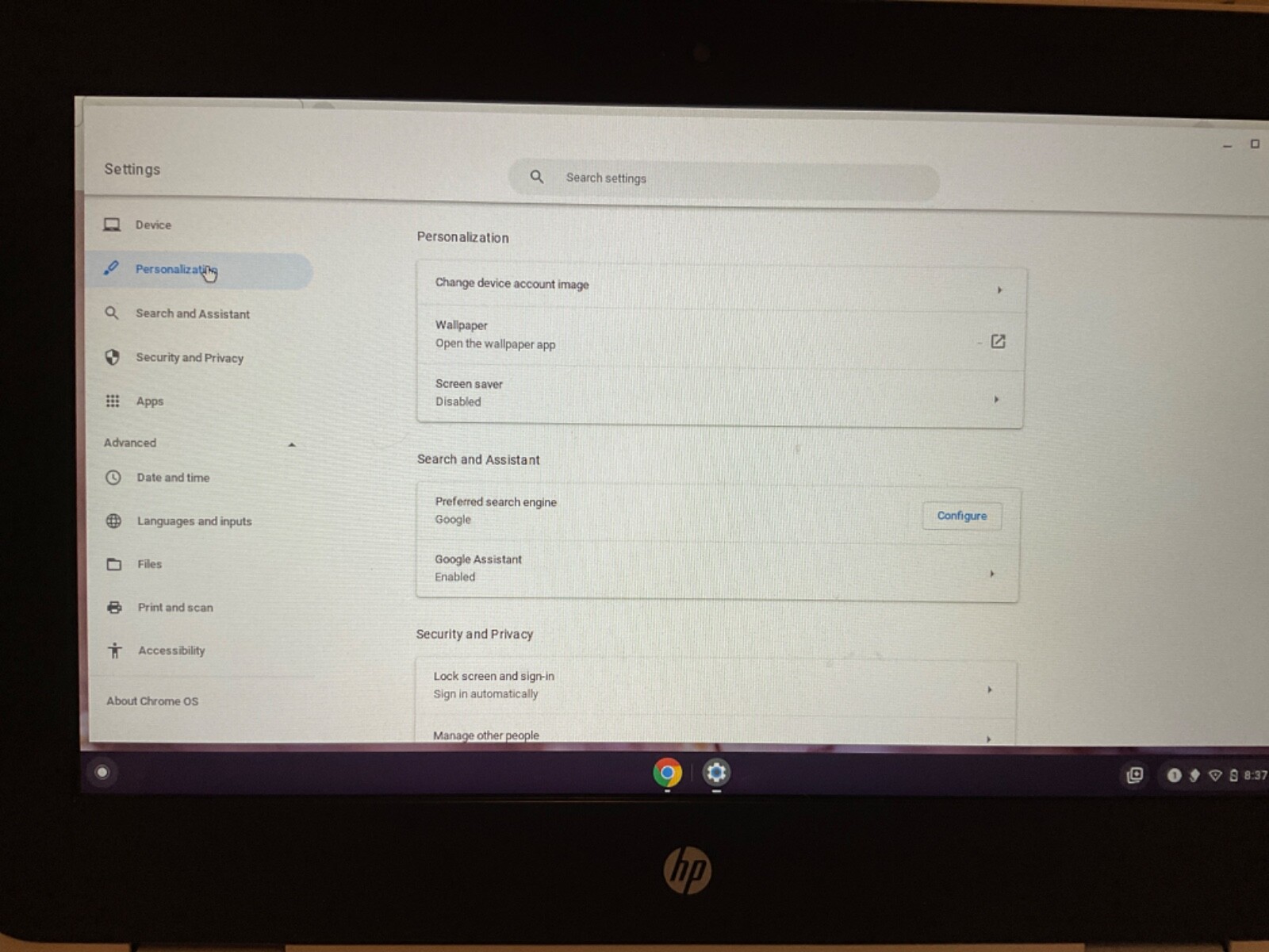 Barley used Chromebook hp x360 model 11 Color: White with a black trim GB:32