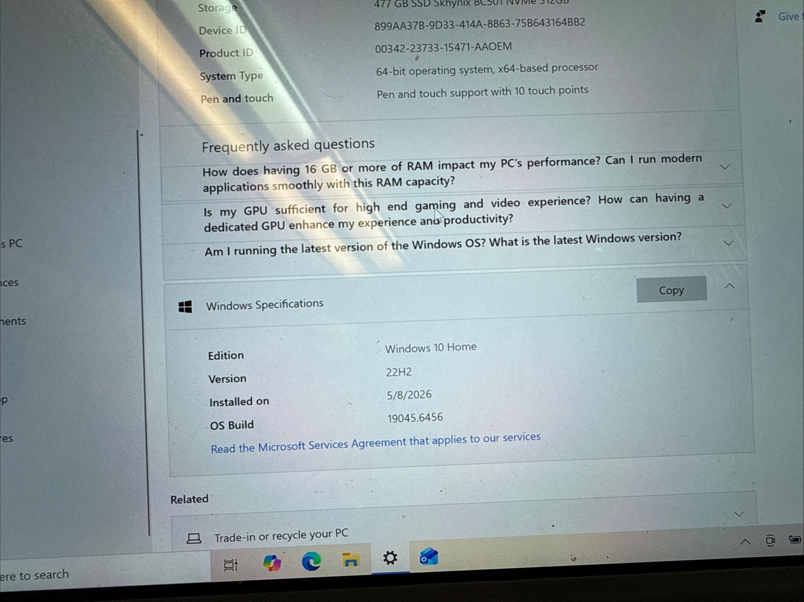 Microsoft Surface Pro 6 12.3″ i7-8650U 16GB RAM 512GB SSD Without AC Adapter