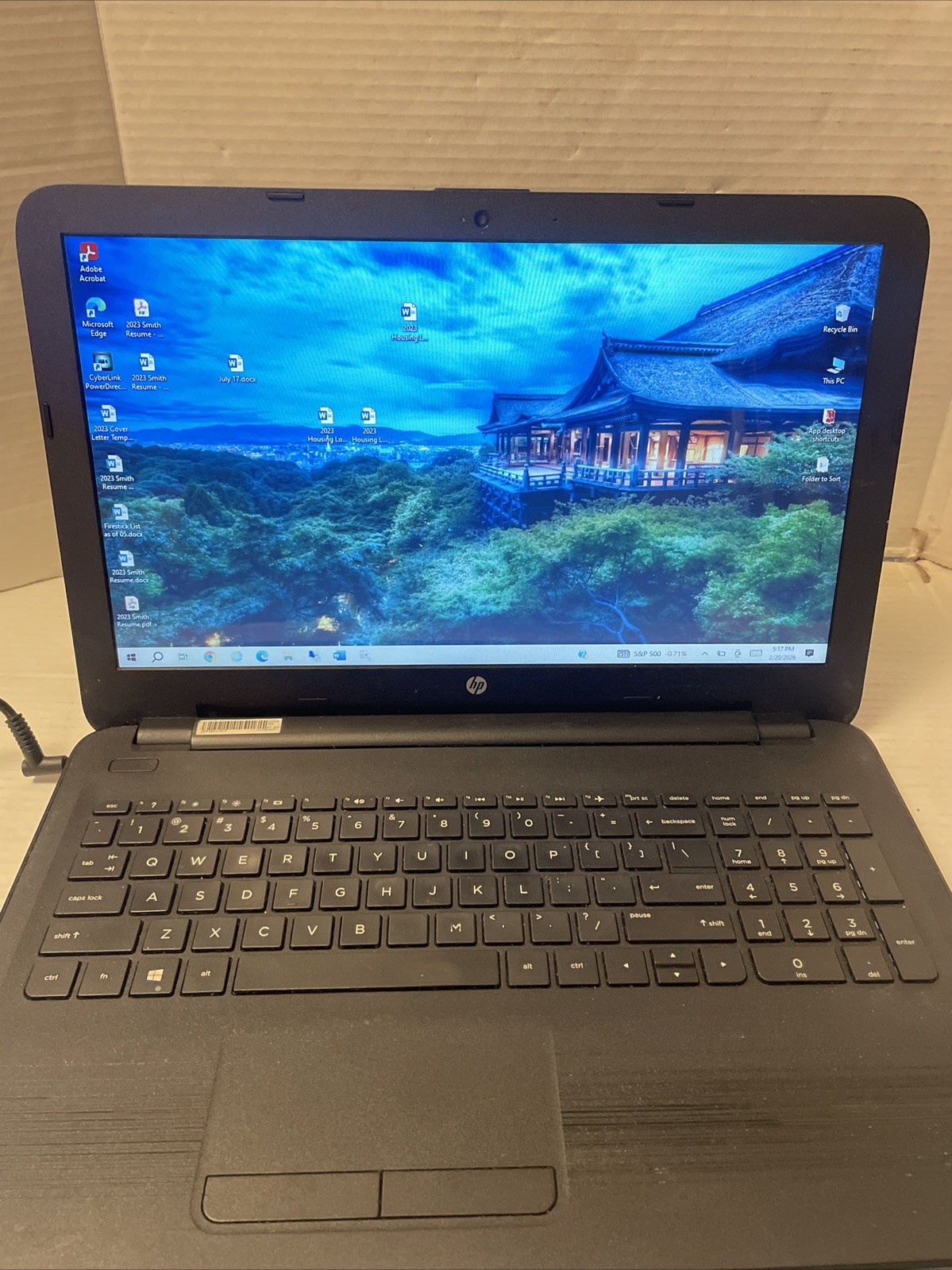 HP 15-ba079dx AMD A10-9600p 6.0 GB 64-bit Op System 15.6” Touch Screen Win. 10