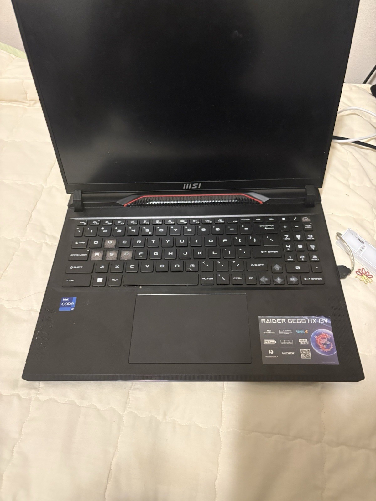 MSI Gaming Laptop Working with charger Used good Condition message for specs