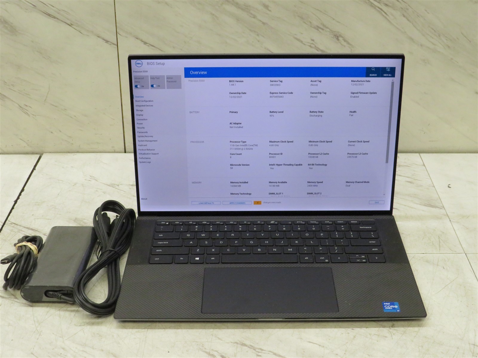 Dell Precision 5560 Laptop Intel i7-11850H@2.5GHz 16GB RAM NVIDIA T1200 AC #3