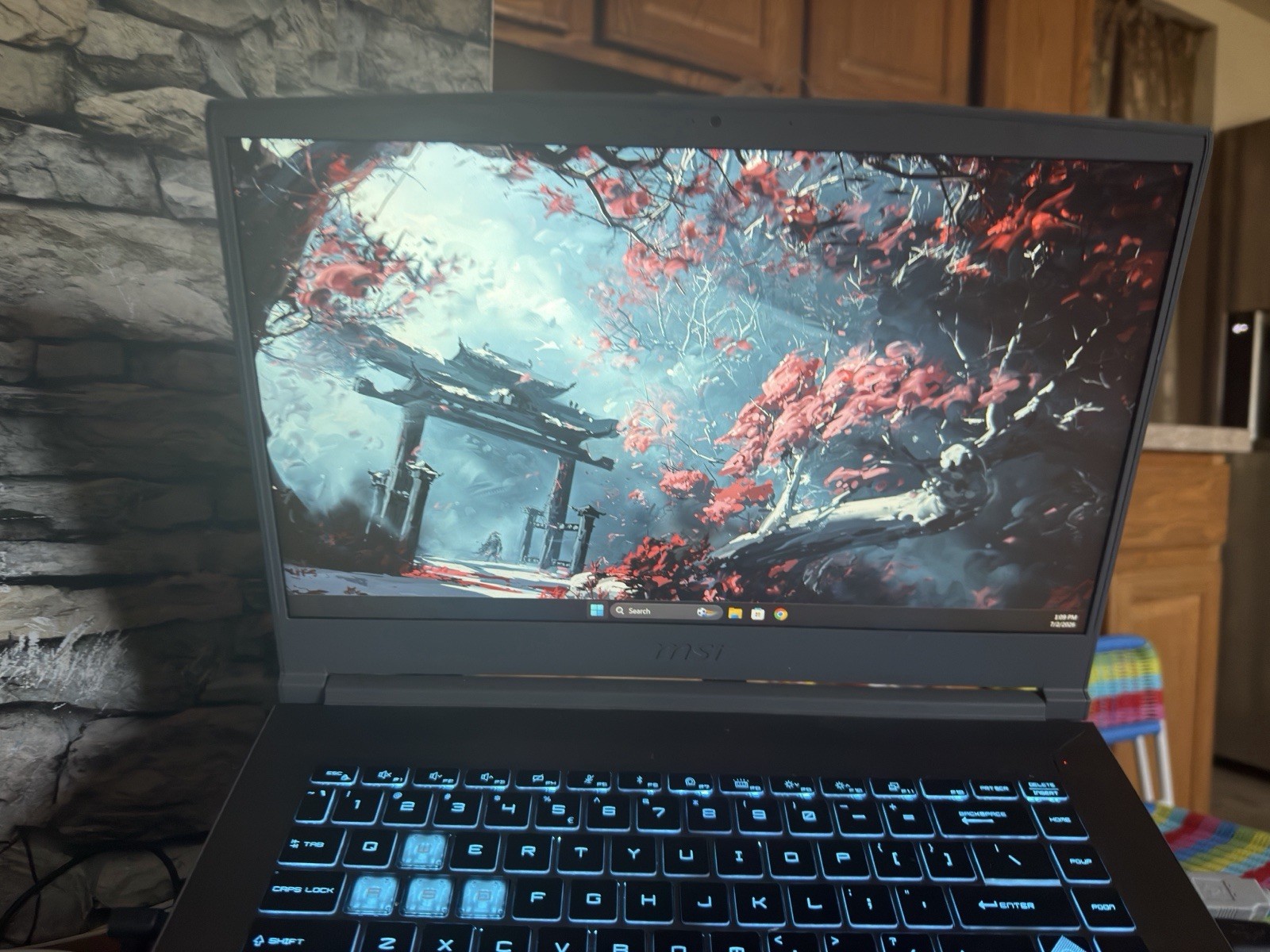 MSI 15.6in Gaming Laptop i5 16GB RTX 4060 Windows 11 Backlit Wi-Fi Black