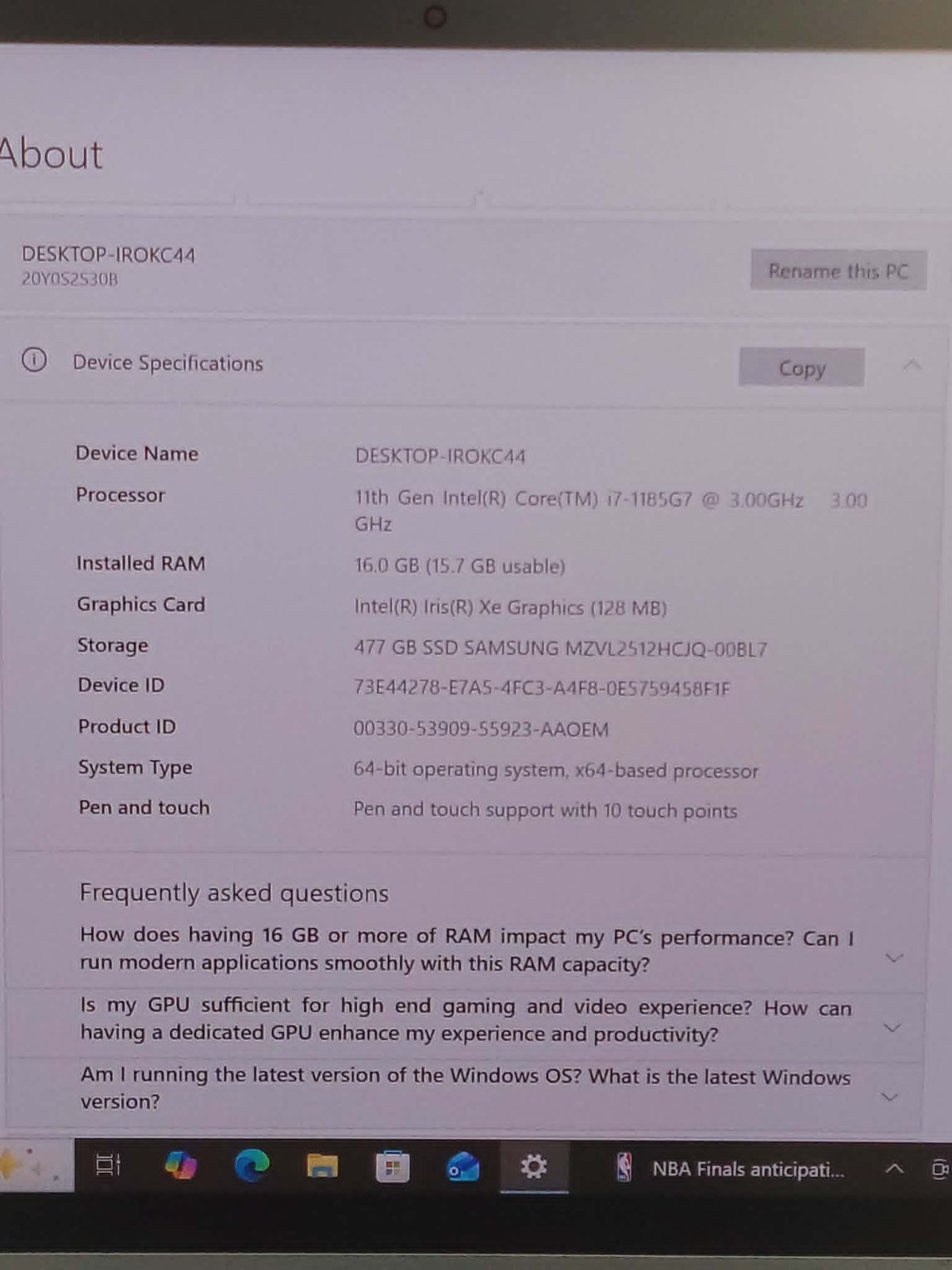 Lenovo 20Y0-S2S30B ThinkPad X1 Yoga Gen6 14″ 2-in-1 i7-1185G7 3.0GHz 16GB 512GB