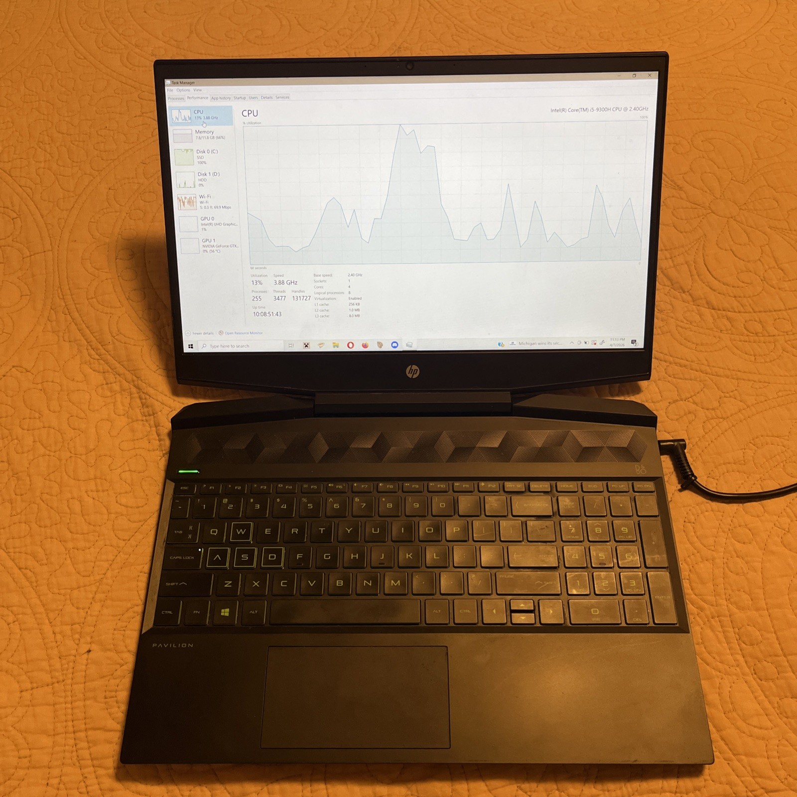 HP Pavilion 15.6″ i5-9300H 2.4GHz 12GB RAM 256GB SSD 1TB HDD GeForce GTX 1650