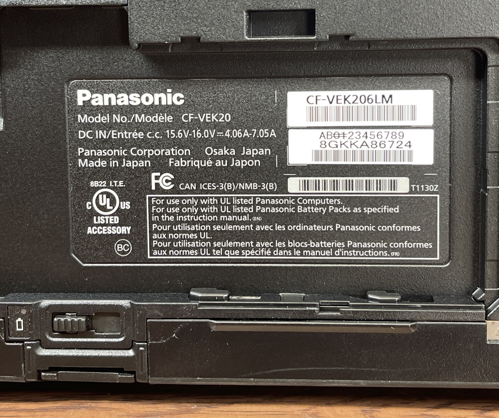 Panasonic Toughbook CF-20 Core i5- 7Y57 3.30 GHz 16GB RAM 256GB SSD NO OS