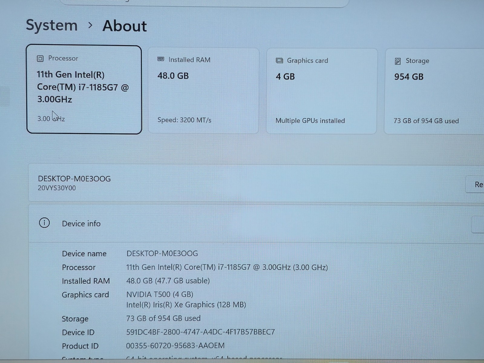 Lenovo ThinkPad P14S Gen 2 Intel i7-1185G7, 48GB RAM, 1TB SSD NVIDIA T500 Touch
