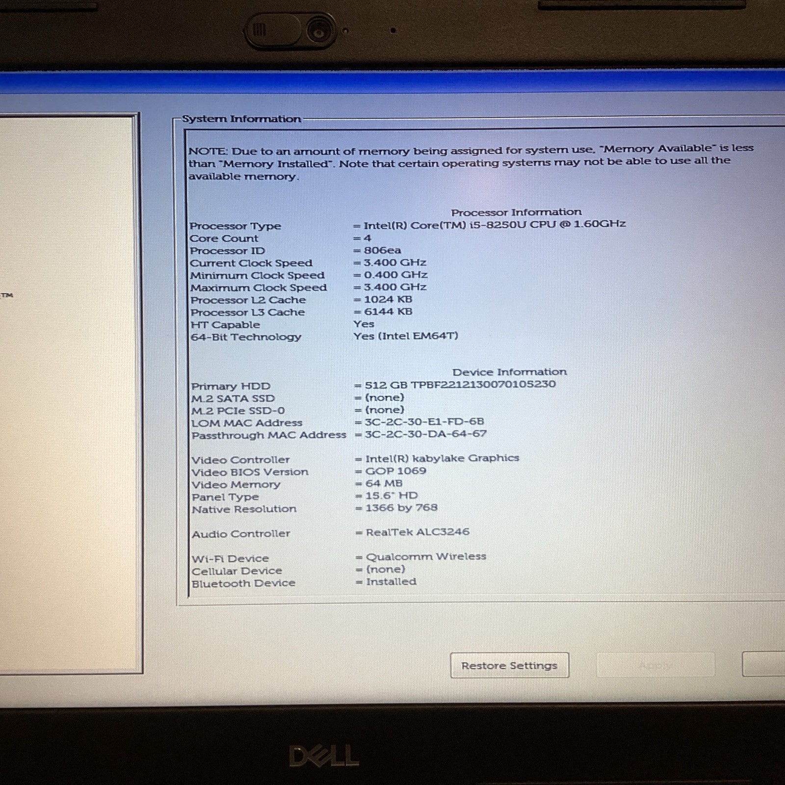 Lot 2 Dell Latitude 3590 15.6” laptop i5-8250U 16GB RAM 512GB SSD Windows 10 Pro